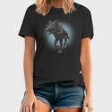 Girl Riding Wolf, Tricou Barbati (Unisex)