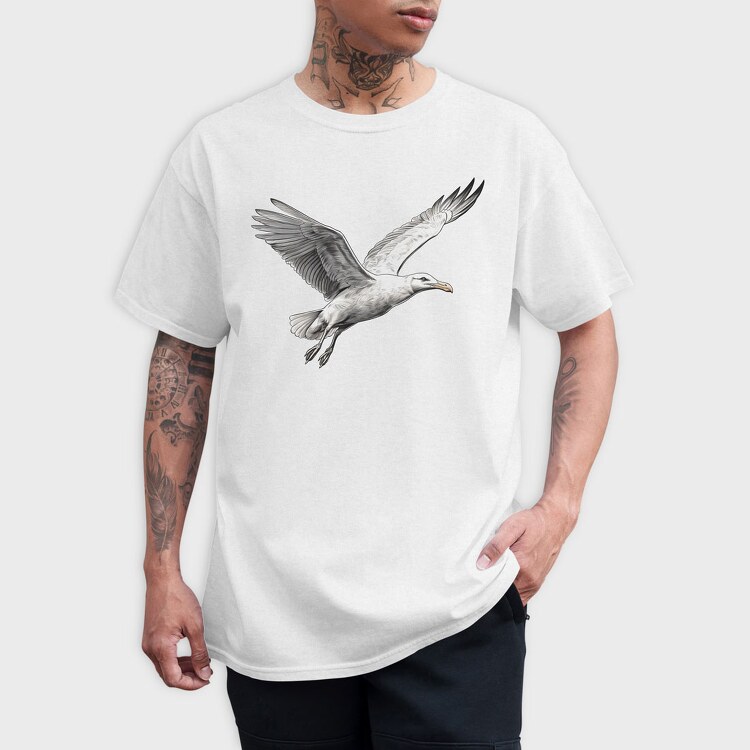Flying Seagull 2, Tricou Barbati (Unisex)