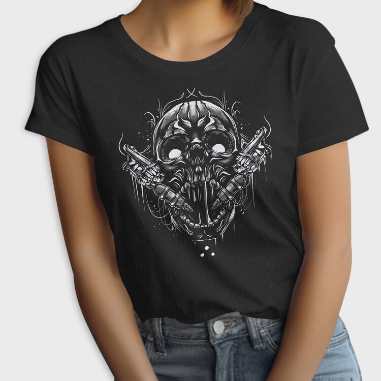 Skull Tattoo Machine, Tricou Femei