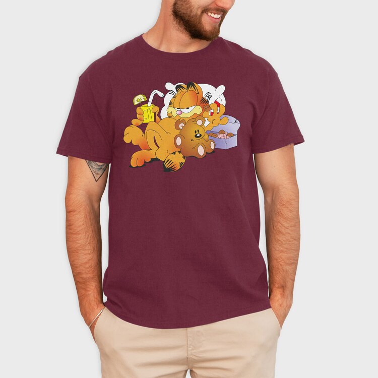 Cartoon Retro Garfield 4, Tricou Barbati (Unisex)