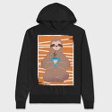 Sloth Coffee, Hanorac Oversize Barbati (Unisex)