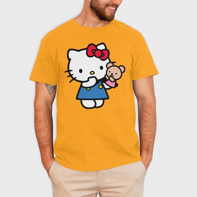 Cartoon Retro Hello Kitty 3, Tricou Barbati (Unisex)