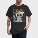 Ugly Sweater Christmas Cat, Tricou Barbati (Unisex)