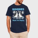 Boobies Make Me Happy, Tricou Barbati (Unisex)