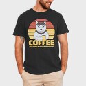 Coffee Because Murder Is Wrong Dog, Tricou Barbati (Unisex)
