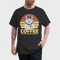 Coffee Because Murder Is Wrong Dog, Tricou Barbati (Unisex)