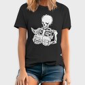 Skull With Cat, Tricou Barbati (Unisex)