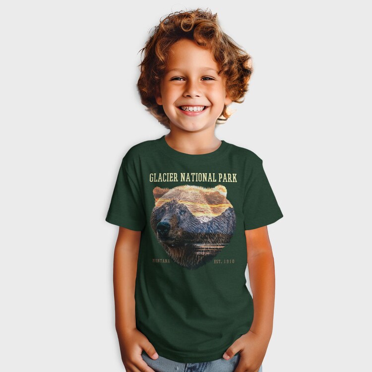 Glacier National Park Bear Lanscape, Tricou Copii