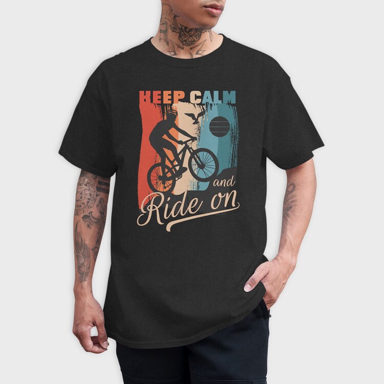 Keep Calm and Ride On, Tricou Barbati (Unisex)