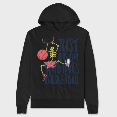 Basketball Skull, Hanorac Oversize Barbati (Unisex)