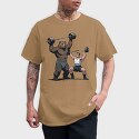Bear and Man Lifting Weights, Tricou Barbati (Unisex)