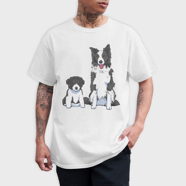 Border Collie Puppy Dog, Tricou Barbati (Unisex)
