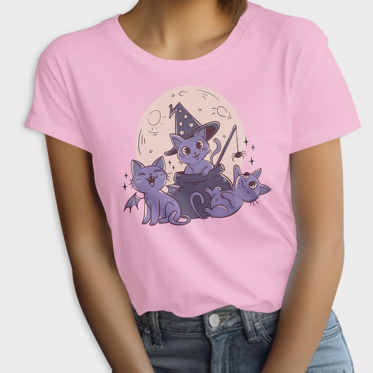 Cats Halloween Composition, Tricou Femei