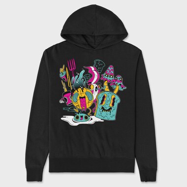 Psychedelic Breakfast, Hanorac Oversize Barbati (Unisex)