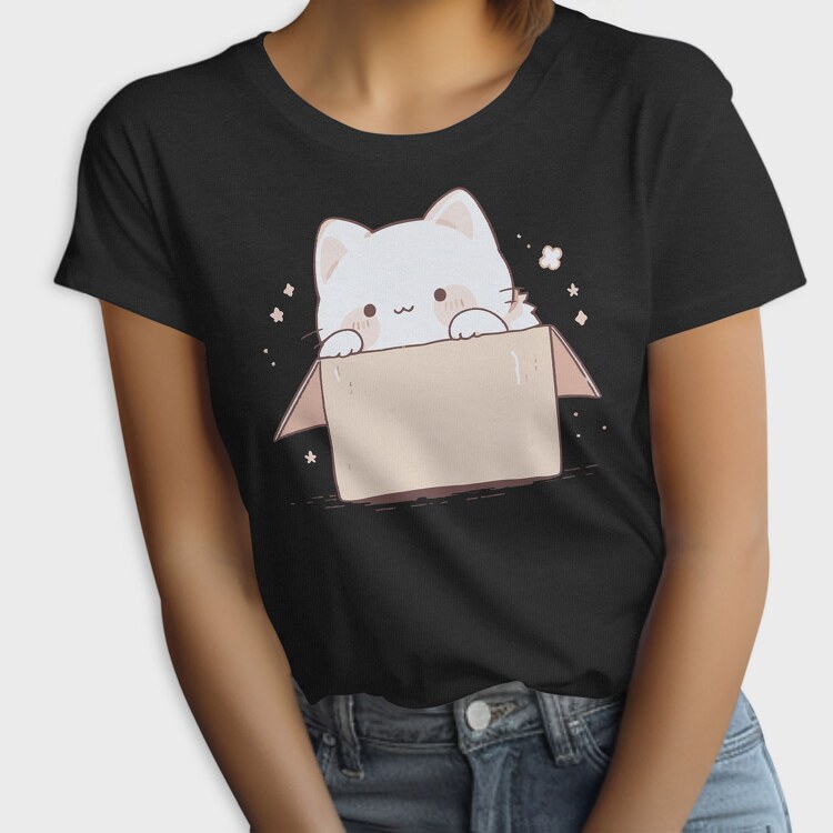 Cute Little Cat Box, Tricou Femei