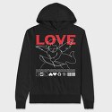 Love 2, Hanorac Oversize Barbati (Unisex)