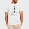 Lighthouse Illustration, Tricou Barbati (Unisex)