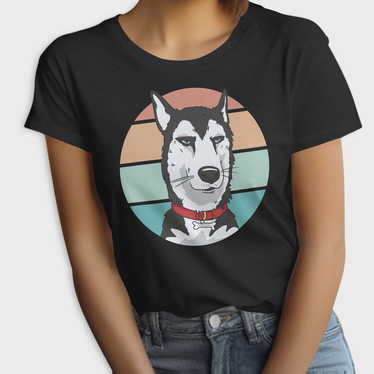 Bored Husky Dog, Tricou Femei