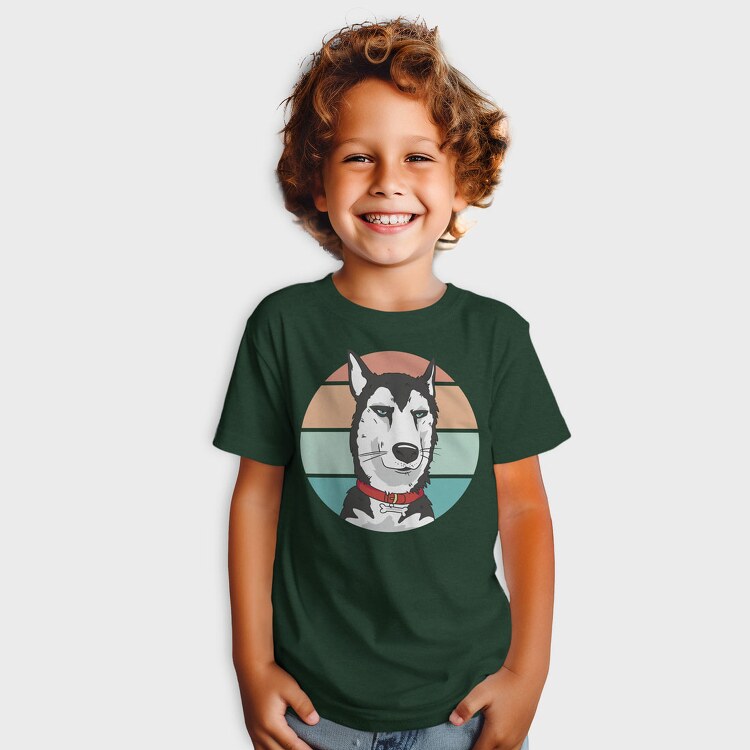 Bored Husky Dog, Tricou Copii
