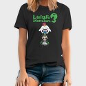 Luigi Boo Black Background, Tricou Barbati (Unisex)
