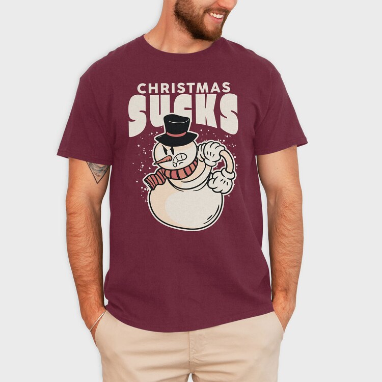 Christmas Sucks Snowman, Tricou Barbati (Unisex)