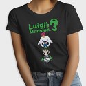 Luigi Boo Black Background, Tricou Femei