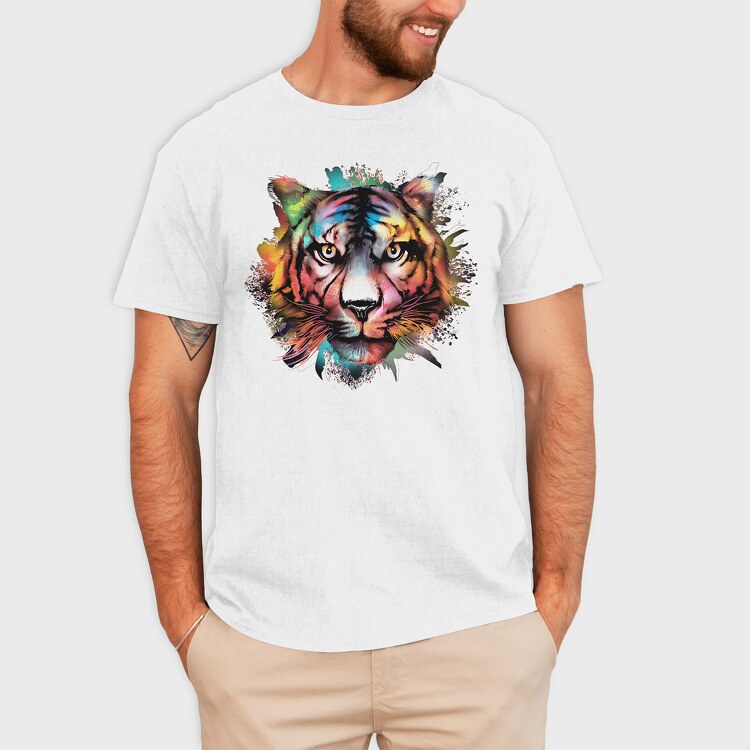 Watercolor Tiger, Tricou Barbati (Unisex)