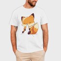 Fox Eating, Tricou Barbati (Unisex)
