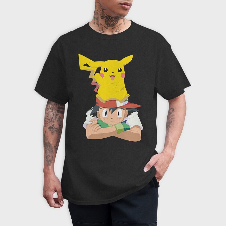 Cartoon Retro Pokemon 1, Tricou Barbati (Unisex)