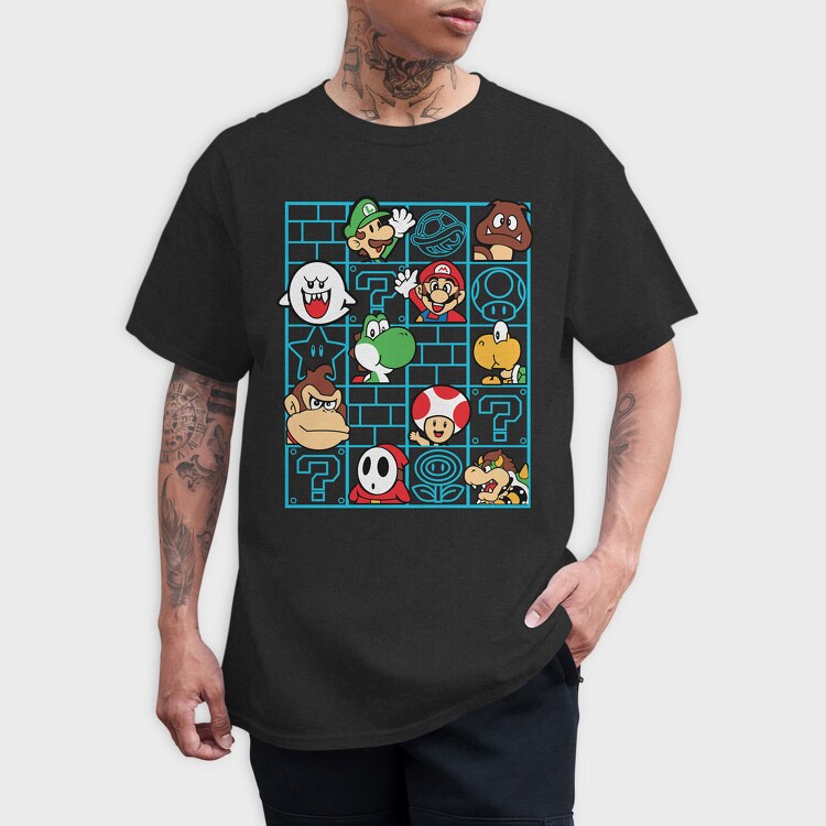 Mario Bros, Tricou Barbati (Unisex)