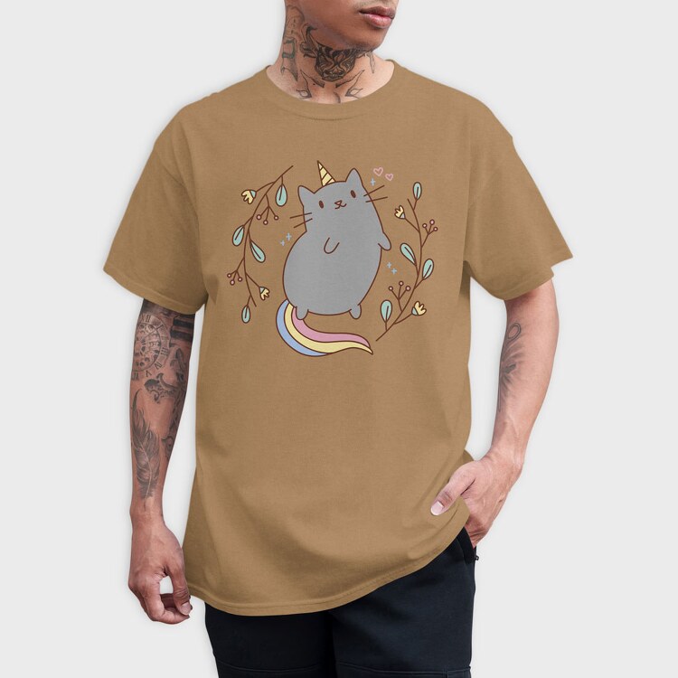 Unicorn Cat Cute, Tricou Barbati (Unisex)