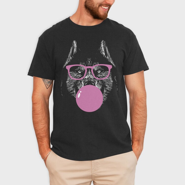 Husky Sungalsses Bubblegum Monochrome, Tricou Barbati (Unisex)