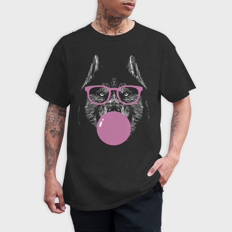 Husky Sungalsses Bubblegum Monochrome, Tricou Barbati (Unisex)
