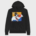 Cartoon Retro Silvestre 2, Hanorac Oversize Barbati (Unisex)