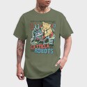 Catzilla vs Robot, Tricou Barbati (Unisex)