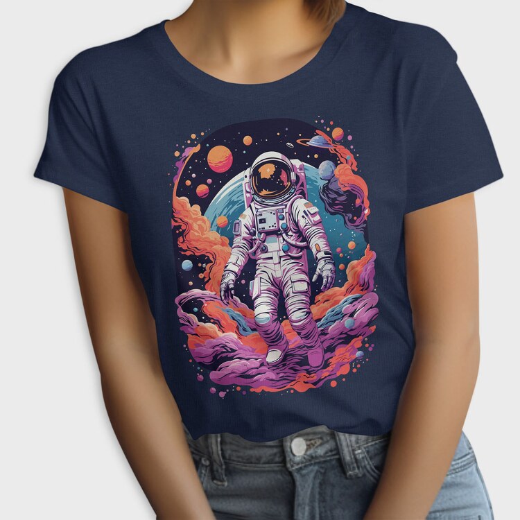 Colorful Astronaut Space, Tricou Femei