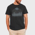 Lineal Mountains Pine Trees, Tricou Barbati (Unisex)