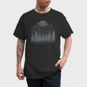 Lineal Mountains Pine Trees, Tricou Barbati (Unisex)