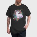 Unicorn Head Color, Tricou Barbati (Unisex)