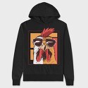 Chicken Glasses, Hanorac Oversize Barbati (Unisex)