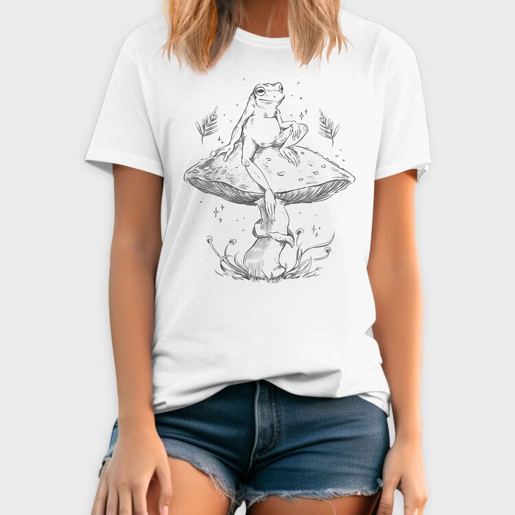 Frog Cottage Sketch, Tricou Barbati (Unisex)