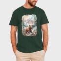 Bear Watercolor Forest, Tricou Barbati (Unisex)