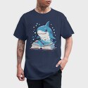 Cute Shark Reading, Tricou Barbati (Unisex)