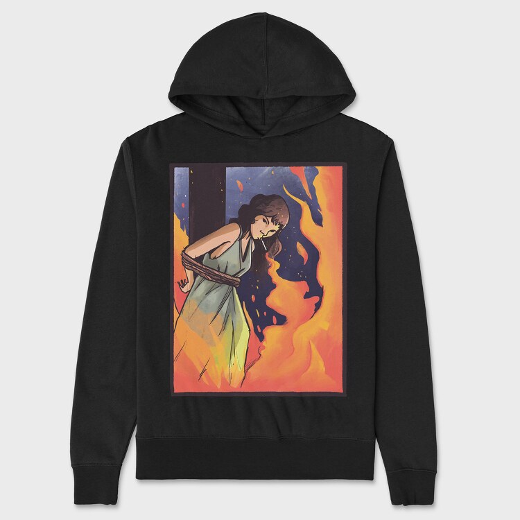 Burning Witch Cigarrette, Hanorac Oversize Barbati (Unisex)