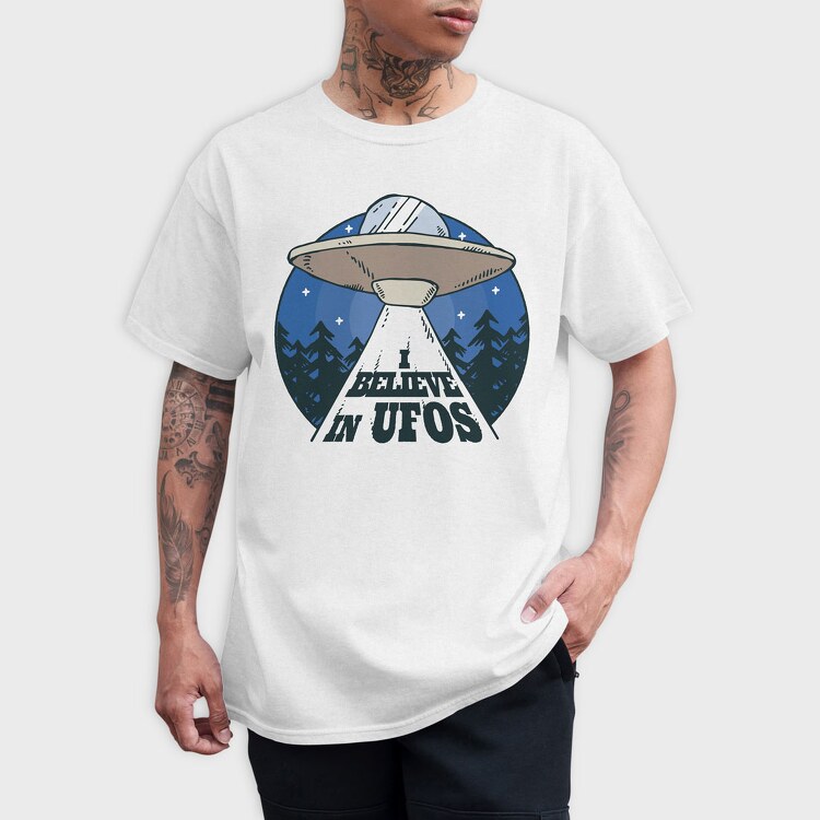I Believe in Ufos, Tricou Barbati (Unisex)