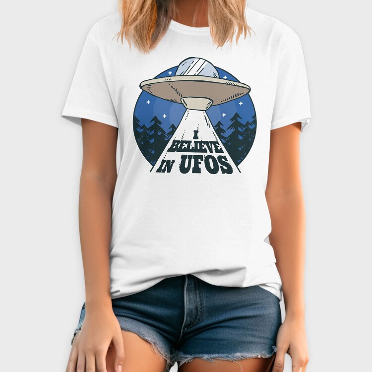 I Believe in Ufos, Tricou Barbati (Unisex)