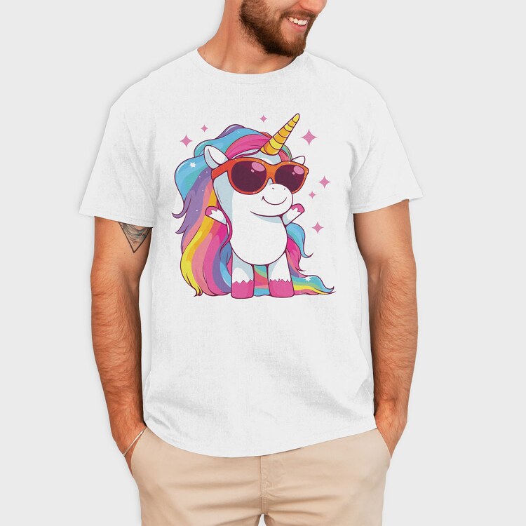 Unicorn Sunglasses, Tricou Barbati (Unisex)
