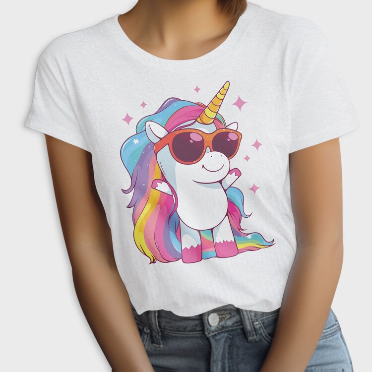Unicorn Sunglasses, Tricou Femei