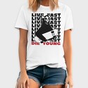 Live Fst Die Young, Tricou Barbati (Unisex)