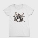octopus playing drums, Tricou Femei